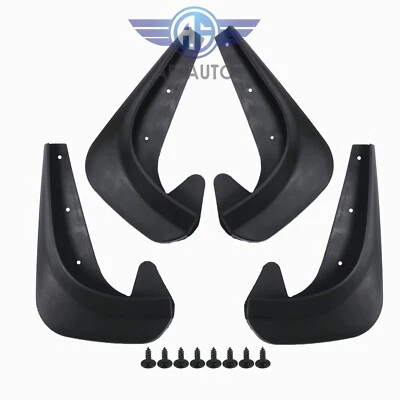 Front & Rear EVA Plastic Wearing Mud Flaps Splash Guards For Car Fender 4PCS - Image 1 of 4