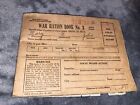 WWII 1943 War Ration Book No.3, W/4 Pages of Stamps