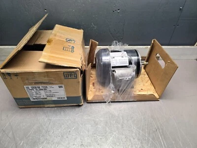 WEG GENERAL PURPOSE MOTOR 3PH .5HP .5018ES3E56-S 208-230/460V 1760RPM,NEW IN BOX - Image 1 of 4
