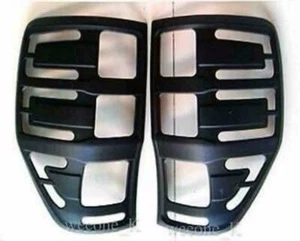 BLACK MATT COLOR TAIL LIGHT COVER TRIM Fits FORD RANGER T6 PICKUP 2012 - 2015 - Picture 1 of 4