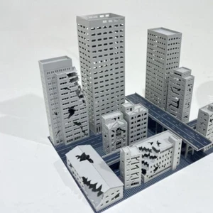 1/300 Scale City War-Damaged Building Model Scene Display Building Model Gift - Picture 1 of 35