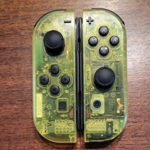 Nintendo Switch Joy-Con Clear Yellow Custom Product Operation Confirmed JP - Picture 1 of 11