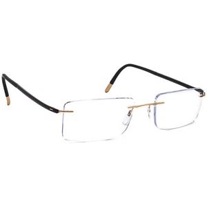Silhouette Eyeglasses 5476 20 6053 5479 Fusion Gold/Black Rimless 55[]21 150 - Picture 1 of 6