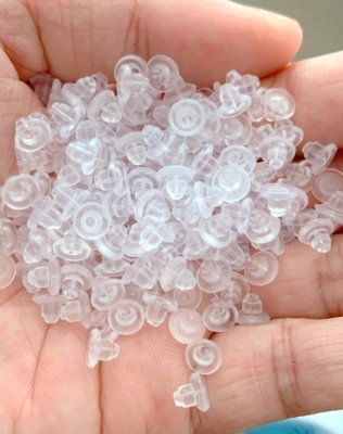 Bis 100 OHRSTOPPER Ohrmutter für Ohrring Ohrstecker Verschluss  Gummi NEU 2025 - Bild 1 von 4