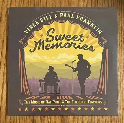 Vince Gill & Paul Franklin Sweet Memories Ray Price Autographed Signed Vinyl NEW - Image 1 of 3