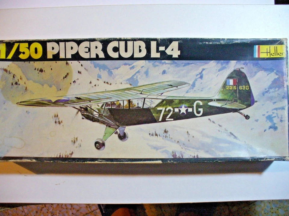 PIPER CUB L-4 1/50  HELLER  scatola 34x14x4 cm - Immagine 1 di 1