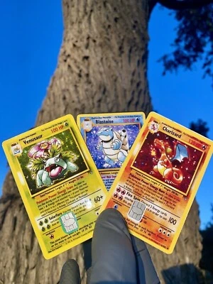 BIGSTICKER Credit Card SMART Sticker Skin Cover Pokemonstar Charizard, Blastoise, Venusaur.