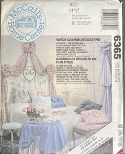 McCalls Pattern 6365 Wall Canopy, Table Skirt, Window Treatments, More Uncut - Picture 1 of 4