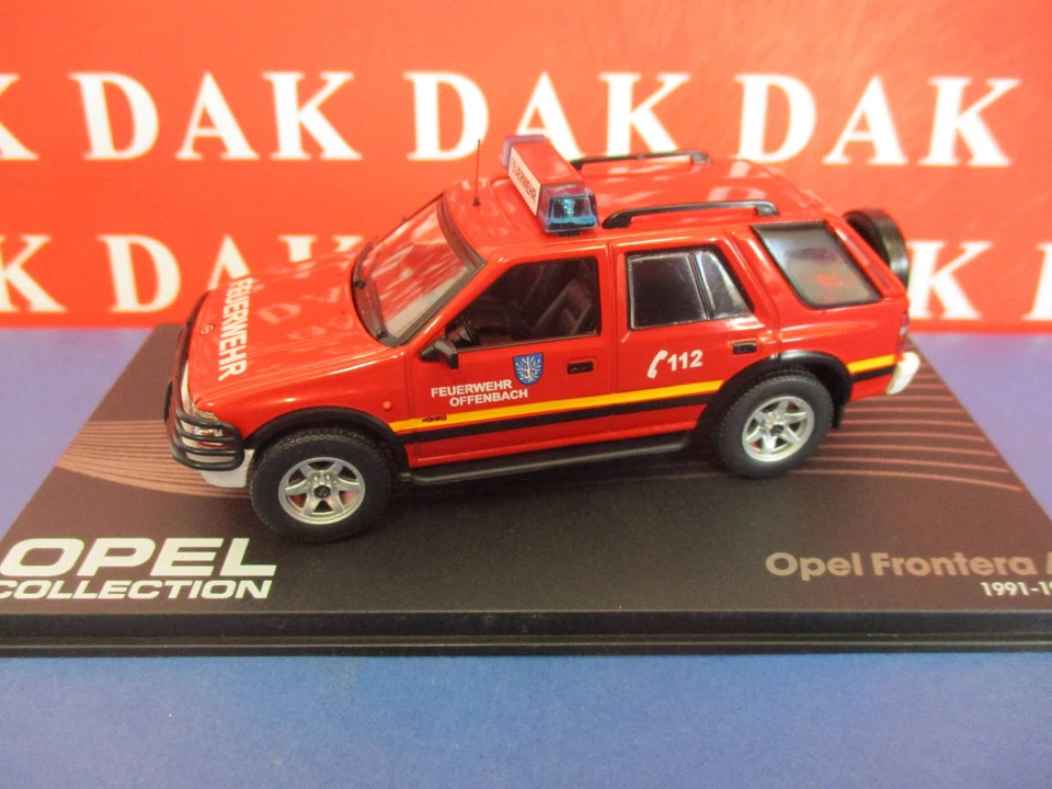 Die cast 1/43 Modellino Auto Opel Frontera A Pompieri 1991-98 - Immagine 1 di 4