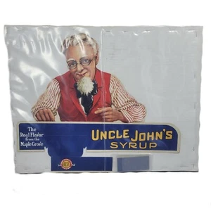 Vintage Early Rare Uncle John’s Maple Syrup Store Advertising Display Sign - Picture 1 of 2