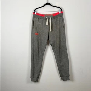 Superdry Men's L Gray Orange Label Slim Fit Jogger Tapered Fleece SweatPants - Picture 1 of 13