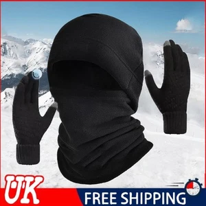 Skull Cap with Scarves & Touch Screen Gloves Fleece Winter Hat for Men and Women - Picture 1 of 21