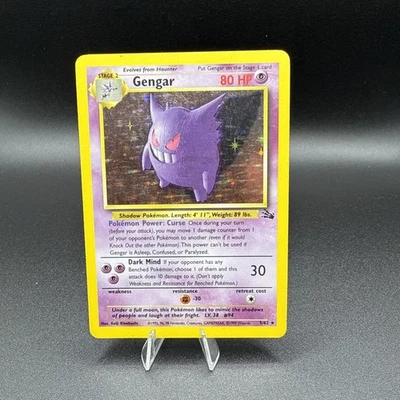 Gengar Fossil Holo 1999 Pokémon No. 5/62 MP - Image 1 of 2