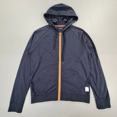 Sudadera con Capucha Paul Smith Para Hombre Azul Marino Pequeña Jersey Algodón Tejido Cremallera Completa Foto 1 de 4