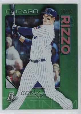 2020 Bowman Platinum Wal-Mart Green /99 Anthony Rizzo #23 - Image 1 of 2
