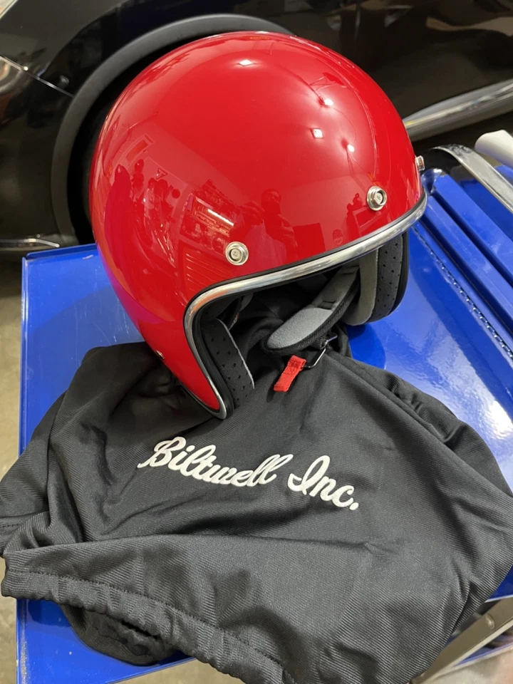 Casco de cara abierta Biltwell Bonanza - Brillo rojo sangre - XXL Foto 1 de 4