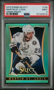 2013-14 Panini Select Green Prizm /25 Martin St. Louis PSA 9 - Picture 1 of 3