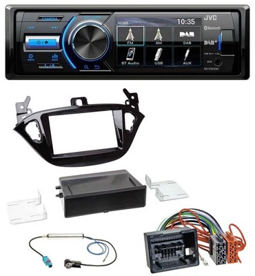JVC Bluetooth MP3 USB DAB Autoradio für Opel Adam ab 13 Corsa E ab 15 Ablage - Bild 1 von 4