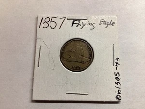 1857-Flying Eagle Penny U.S. Small Cent Copper VF Coin-061325043 - Picture 1 of 4