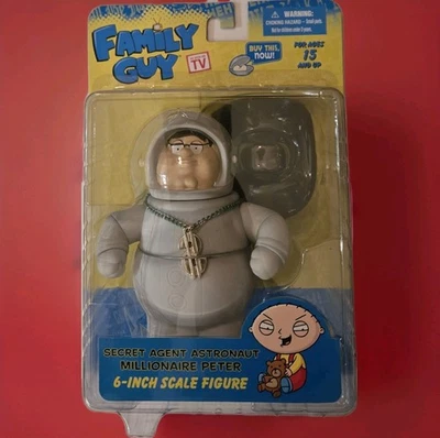 Figura de 6 pulgadas Mezco 2010 Family Guy agente secreto astronauta millonario Peter Foto 1 de 2