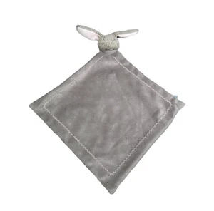 Pottery Barn Kids Brown Bunny Rabbit Baby Lovey Pink Ears Chevron Plush Blanket - Picture 1 of 4