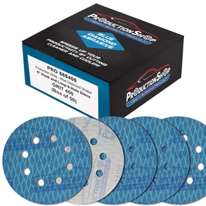 400 Grit 5" Diamond Shape Sanding Discs, 8-Hole, Box of 50 Hook & Loop Sandpaper - Picture 1 of 5