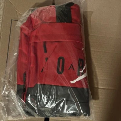 NIKE JORDAN SMALL BLACK RED GYM SPORT Duffel SM0168 BAG SHOE POCKET NWT 60 - Image 1 of 2