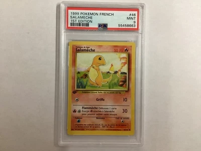 Pokémon Base Set French 1st Edition SALAMECHE (CHARMANDER) PSA 9 (8663) - Image 1 of 3