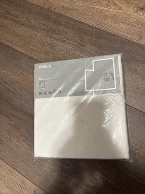 "Nuevo en paquete Ikea DVALA King Size blanco sábana plana acabado tamaño 108 x 102""" Foto 1 de 4