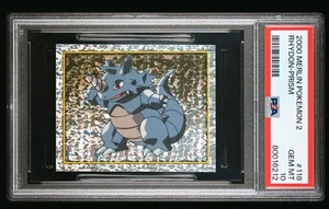 Psa 10 2000 Merlin Pokemon 2 Ryhdon Prism - Picture 1 of 3