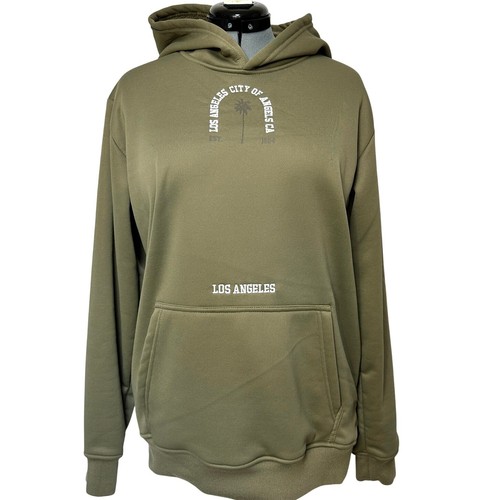 PALM ANGELS Felpa con cappuccio Public Supply City Of Los Angeles ricamata palme unisex taglia: L