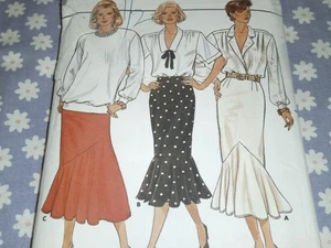 BUTTERICK 3975 MISSES SEMI-FITTED FLARED SKIRTS 3 STYLES  PATTERN UNCUT-14-16-18 - Picture 1 of 4