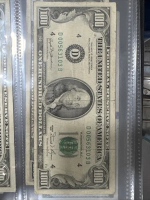 1981 Series 100 Dollar Bill Low Serial Number - Image 1 of 2