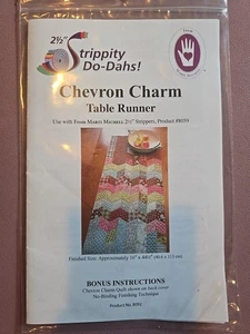 NIP Strippity Do-Dahs Chevrom Charm Table Runner Pattern - Picture 1 of 2