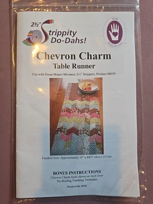 NIP Strippity Do-Dahs Chevrom Charm Table Runner Pattern - Image 1 of 2