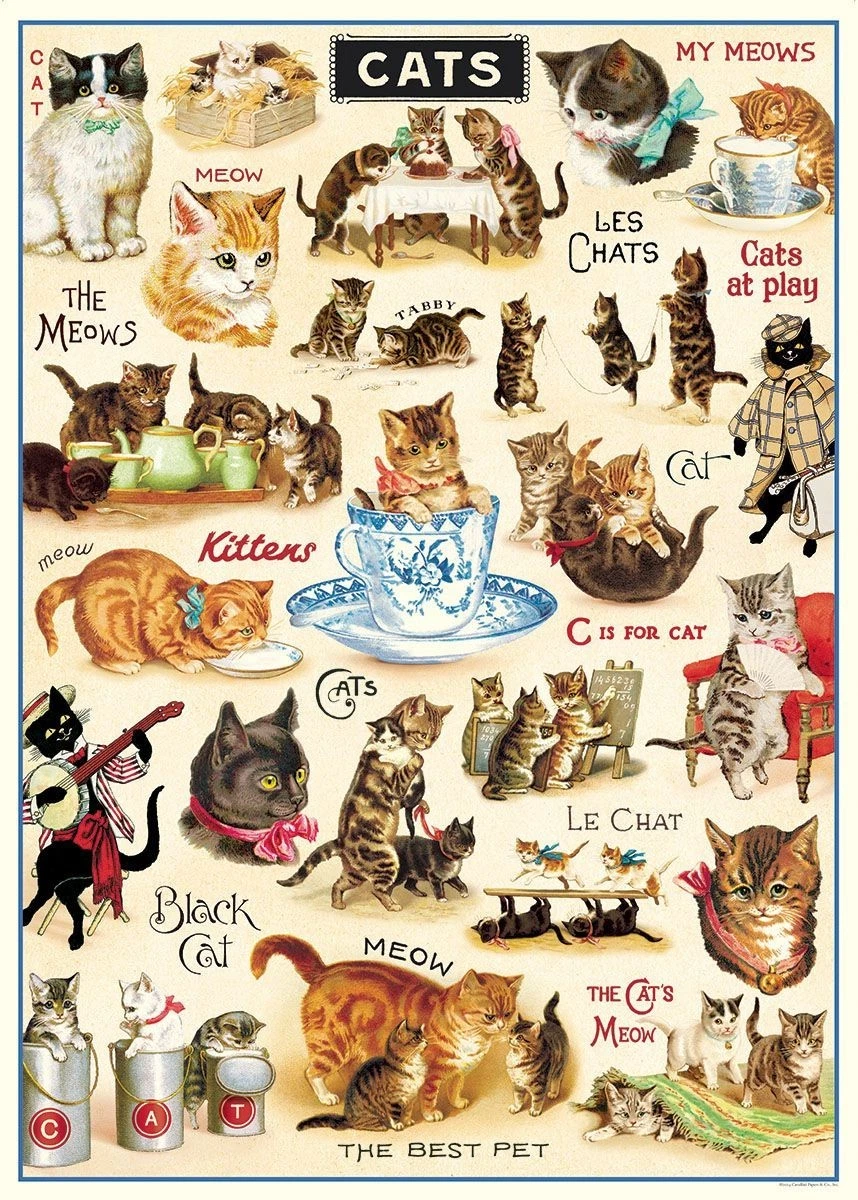 vintage cat poster products for sale | eBay