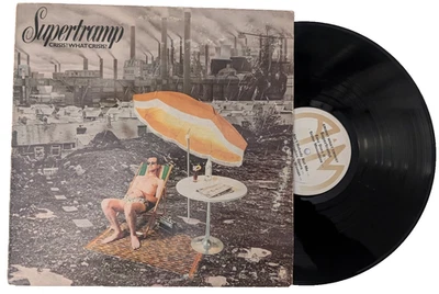 Supertramp - Crisis? What Crisis? LP - A&M SP-4560 - OG 1975 - Record VG - Image 1 of 4