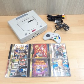 Sega Saturn Japanese Console bundle with 6 Games tested HST-3220 White