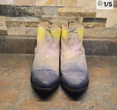 Botines Freebird by Steven Cali Ombre Dip Dye Rosa Gris Para Mujer Talla: 10 Foto 1 de 4