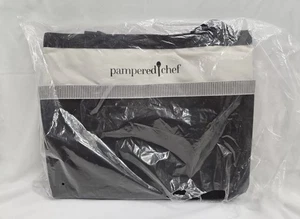 Pampered Chef große Canvas Berater Tragetasche 17x14x9 schwarz hellbraun - Bild 1 von 6