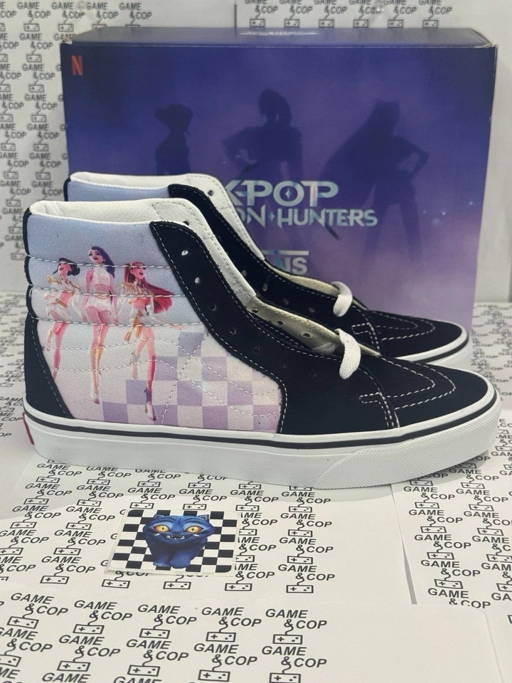 Kpop Demon Hunters x VANS Sk8-Hi Golden Rumi Zoey Mira, GS Talla 5.0 Mujer 6.5US Foto 1 de 4