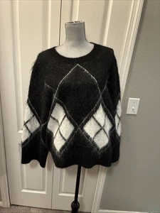 magaschoni Damen Pullover schwarz/weiß Größe L - Bild 1 von 7