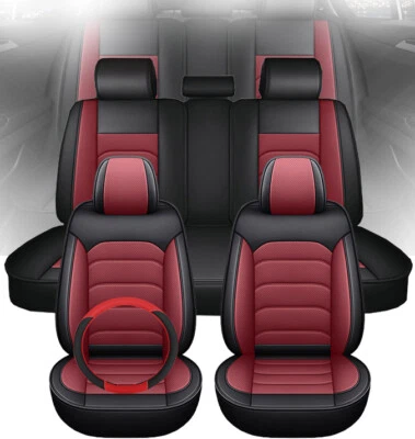 Juego completo de 5 fundas de asiento de coche para JEEP almohadilla protectora delantera trasera roja Foto 1 de 4