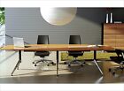Novara Executive Boardroom Table 3m in Stunning Zebrano Timber Veneer 