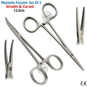 Surgical Orthodontics Hemostat Mosquito Locking Pliers Straight And Curved Lab - Picture 1 of 8