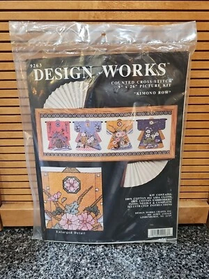 Design Works Counted Cross Stitch Kit 9263 Kimono Row NEW - Image 1 of 4