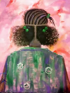 African American Large 20x20 Gallery Wrapped Canvas Reproduction "Face It" - Picture 1 of 1
