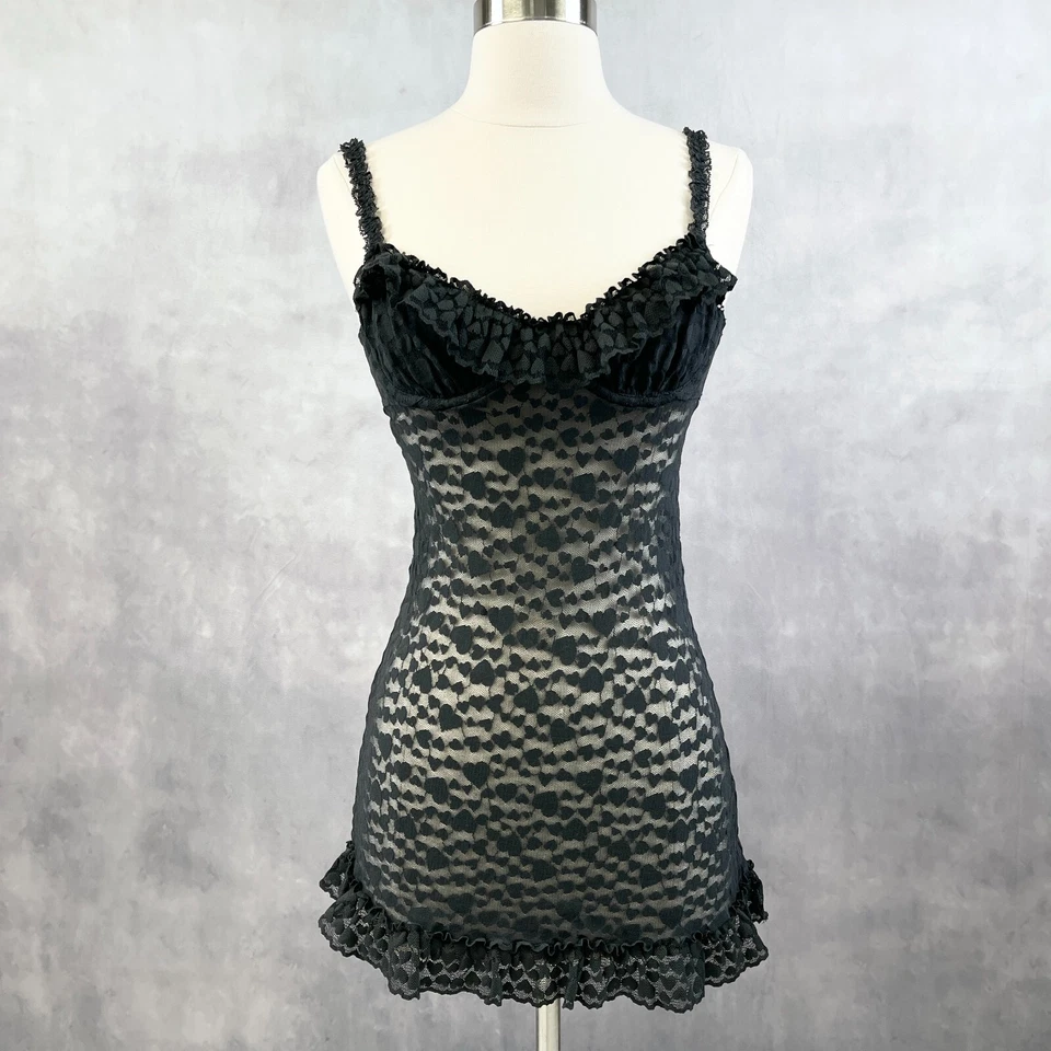 Camiseta sin mangas Babydoll Victoria's Secret The Lacie Cami transparente talla pequeña hada caprichosa Foto 1 de 4