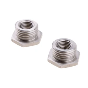 2x Fit For Harley Davidson Exhaust Reducer Oxygen Sensor Ports 12MM to 18MM Hole - Picture 1 of 5