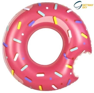 Inflatable Doughnut Ring - Swimming Ring Donut Tube Float Pool Toy Rubber Latex - Picture 1 of 5